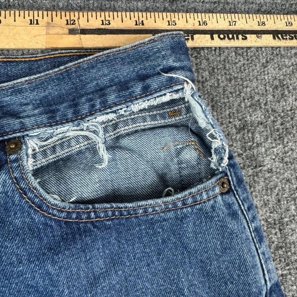 Levis Jeans Mens Size 30x29 Blue 560 Loose Fit Straight Leg Distressed USA Made
